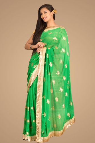 Green Designer Saree