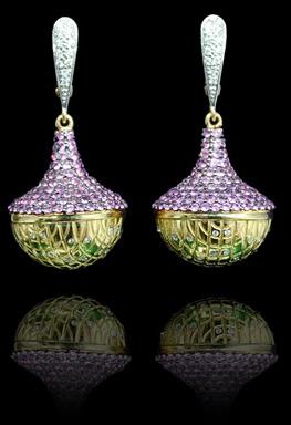 2 Pink Luxury Sapphire Earrings