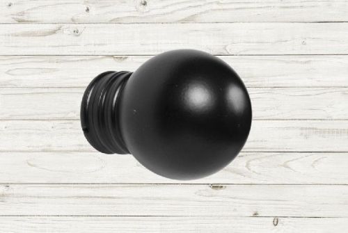 TMG Aluminum Aluminum Curtain Finial Ball, Color : Black Powder Coated