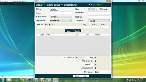 Restaurant management software