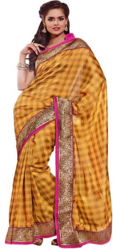 Manjula Mustard Exclusive Designer Art Silk Saree