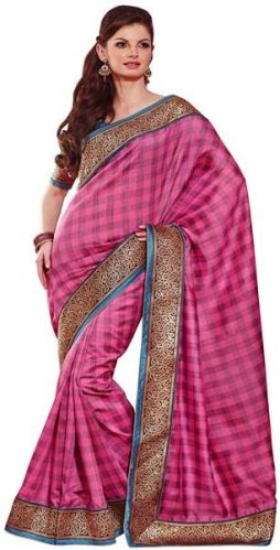 Manjula Pink Exclusive Designer Art Silk Saree