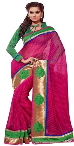 Manjula Rani Exclusive Designer Thousand Butti Art Kora Saree