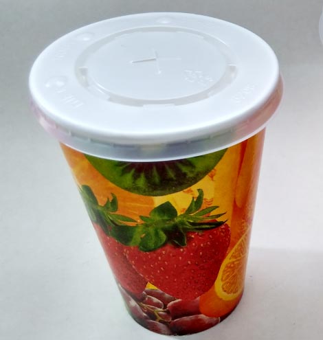 Juice Paper Cup With Lid for beverage
