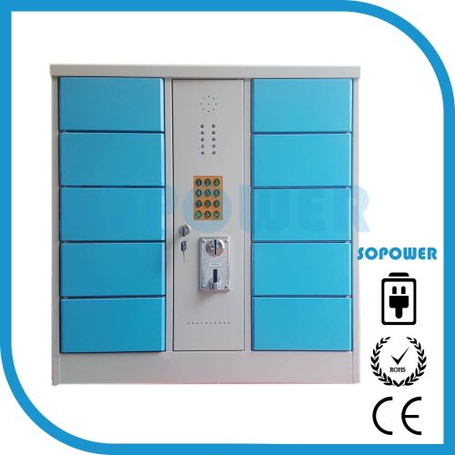 Electronic Keyless Coin Operated Cell Phone Charging Station