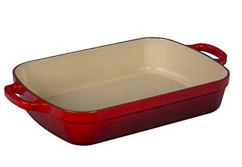Cast iron Red Painted Enamel Baking Tray, Thickness : 0.5mm