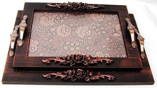 Decorative Serving Tray Set