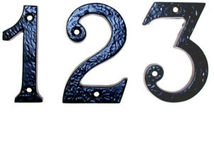 Black Antique Ornamental Door Numbers