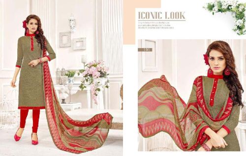 Cotton Churidar Suit Material