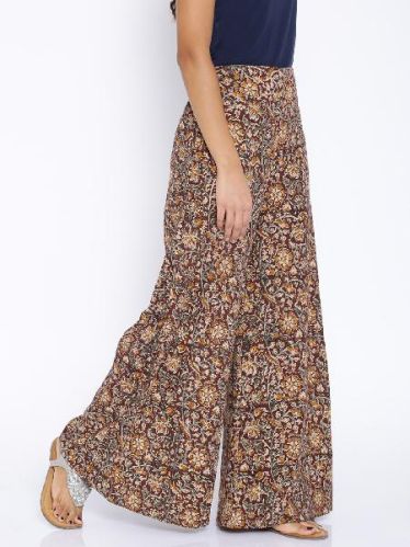 Printed Cotton Ladies Palazzo Pants, Size : 20-40
