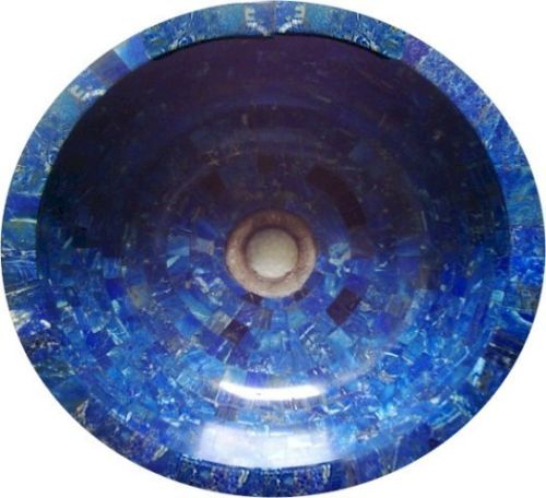 Polished Stone Lapis Sink, For Bathroom, Kitchen, Shape : Round