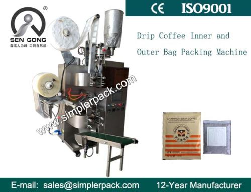 Drip Coffee Bag Packaging Machine With Outer Envelop