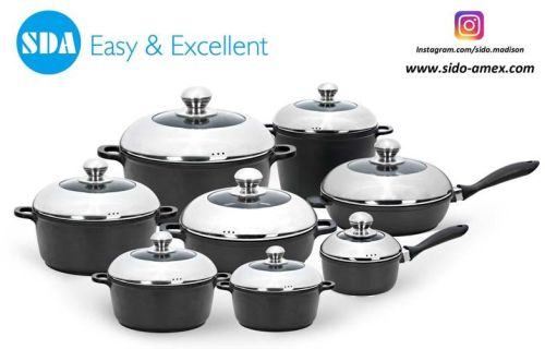 Non-Stick Aluminum Cookware Set Die Cast, Packaging Type : Black