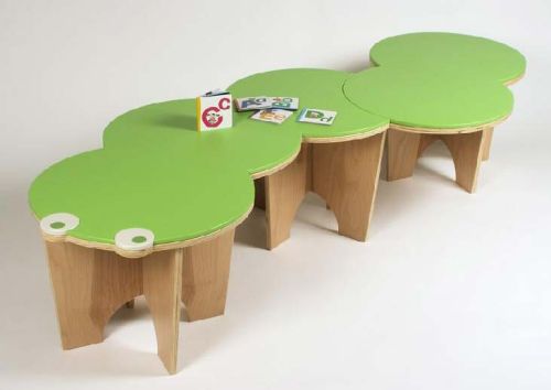 Wooden Caterpillar Shaped Bench, For Playschool, Size : Multisizes