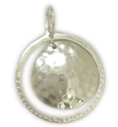 Arvino Circle Silver Pendant, Gender : Female