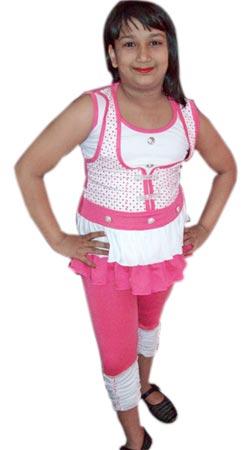 Kids Pink & White Dress