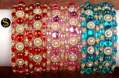 Glass Bangle Set -2248, Style : Jewellery