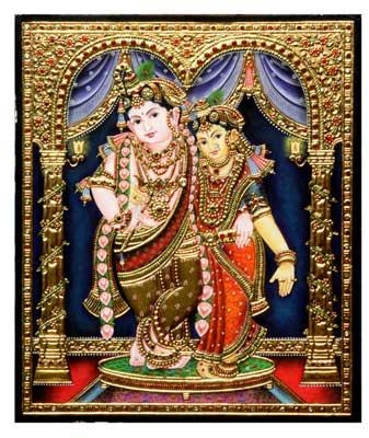 Radha Krishana Tanjore Painting