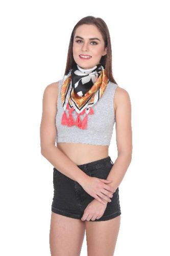 50-100 Gm Printed Ladies Silk Scarf, Specialities : Soft Texture, Skin Friendly, Easily Washable, Comfortable