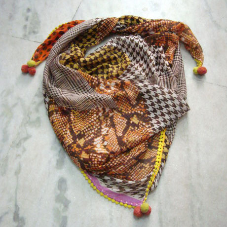 Printed Viscose Scarf, Technics : Woven