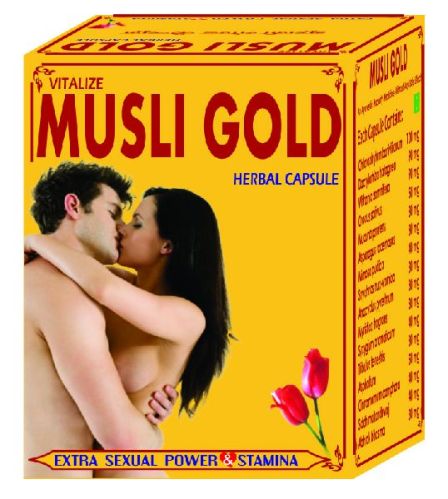 Musli Gold Capsules, For Medicine Use, Packaging Type : Box