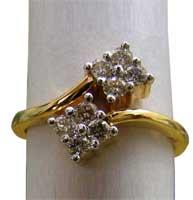 Polished 1631-RG Diamond Ring, Gender : Female