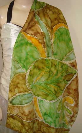 Chiffon Hand Painted Scarves -03, Feature : Anti-Wrinkle, Comfortable, Impeccable Finish