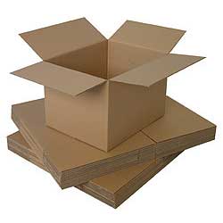 Plain Corrugated Boxes, Color : Brown