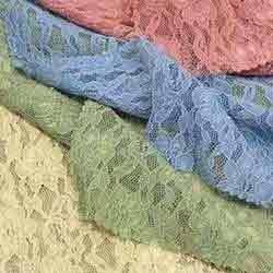 Nylon Lace Fabric, For Garments, Width : 52 Inch