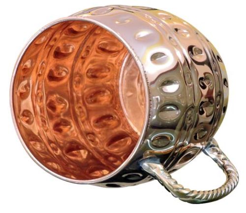 HAMMERED COPPER BARREL MOSCOW MULE MUG MADE OF PURE COPPER