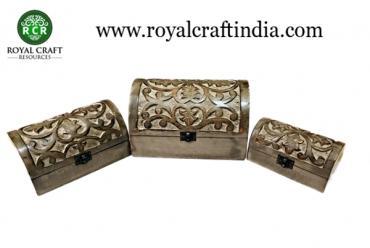 Half Round Wooden Box