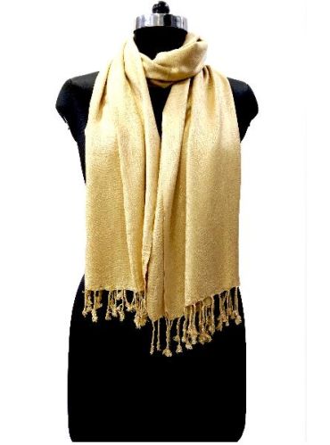 Sheetla Rayon/Viscose Jacquard Stole Golden Skin Casual Self Print For