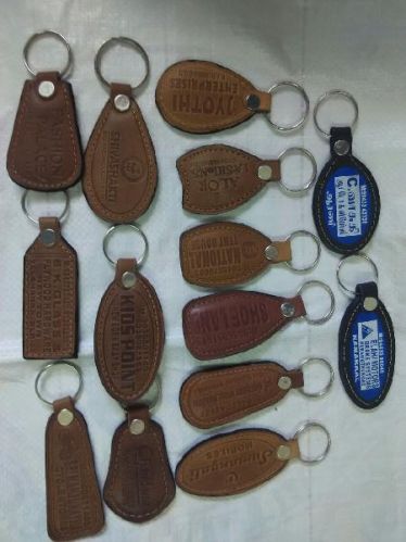 Printed Leather Keychain, Feature : Attractive Designs, Durable