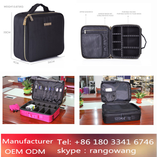 Mini Makeup Train Case With Portable EVA And Freely Combined