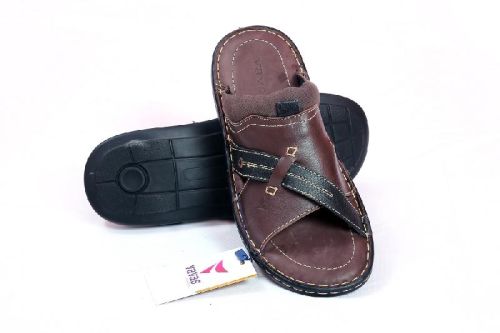 VAVAS CHARISMATIC MENS BROWN LEATHER SANDAL, Size : 7, 8, 9, 10, 11