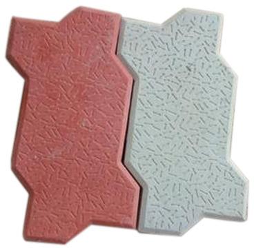 Cement Zig Zag Unipaver Tiles, Color : Red, Gray