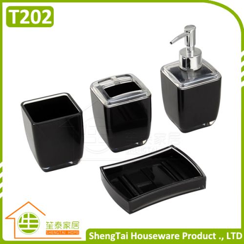Cheap Price High Quality 4 Pcs Plastic Hotel Bath Set
