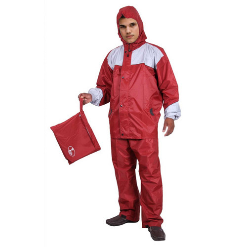 Duckback Solid Red Mens Rain Suit, Size : XL, XXL