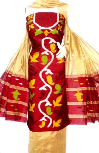 Unstitched Handloom Resham Jamdani Suits