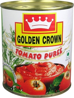 Golden Crown Tomato Puree, Packaging Type : 24Tin X 825gm