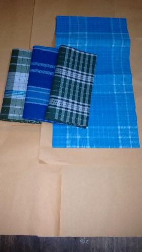 Printed Fancy Check Lungi Casual Wear, Technics : Machine Made