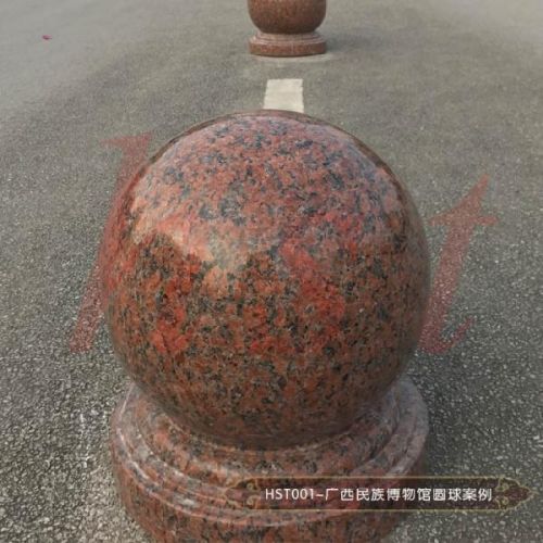 Cenxi Red Granite G562 Round Ball Bollards