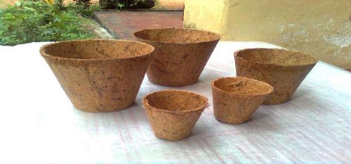 Round Coir Planters, Color : Brown