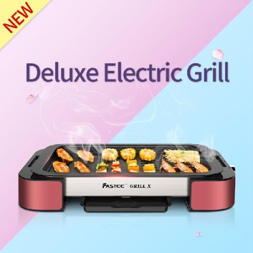 Electric Grill Pan With Non-stick Surface BBQ Griddle