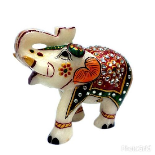 Marble Elephant Statue