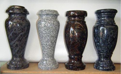 Common Non Polished Marble Stone Granite Flower Vases, For Decoration, Pattern : Non Printed, Printed