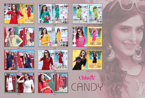 Candy Heavy Slub Cotton Quality Embrodary Pettrun Concent Kurti