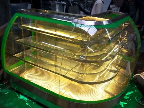 Metal U Shaped Glass Counter, For Industrial Kitchen, Color : Metallic, Silver