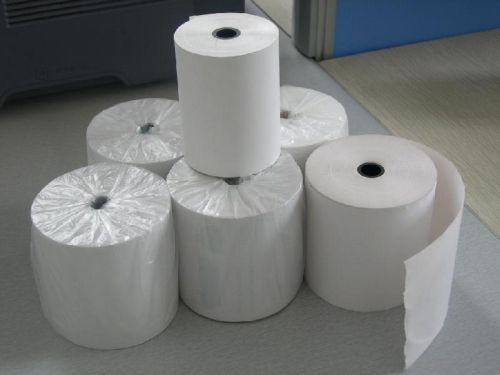 PP 100% wood pulp Printed Thermal Paper Roll, Capacity : 12000 TONS