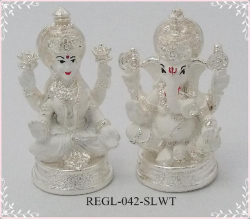 Silver Plated Ganesh Lakshmi